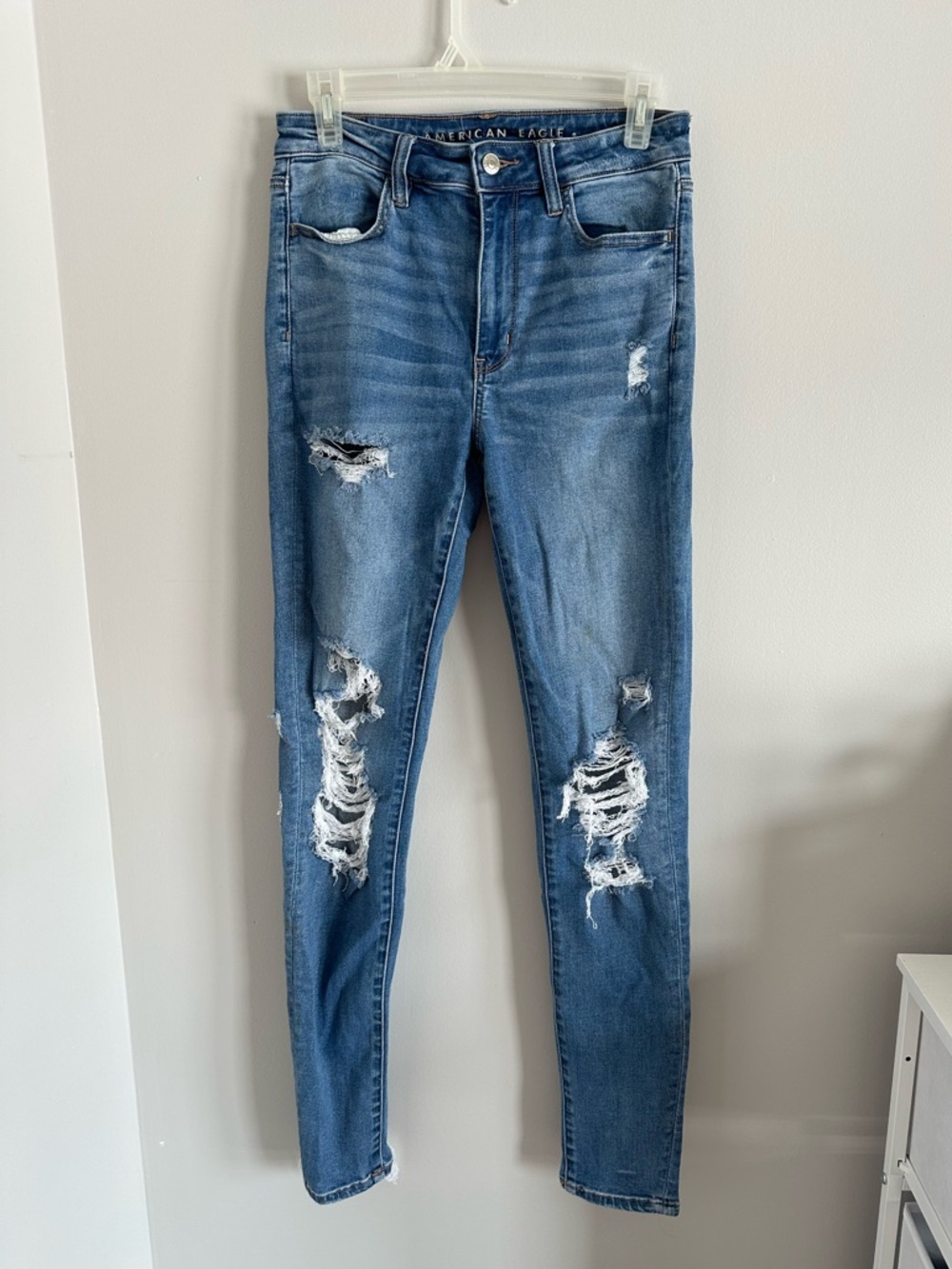 American Eagle Distressed High-Rise Skinny Jeans
